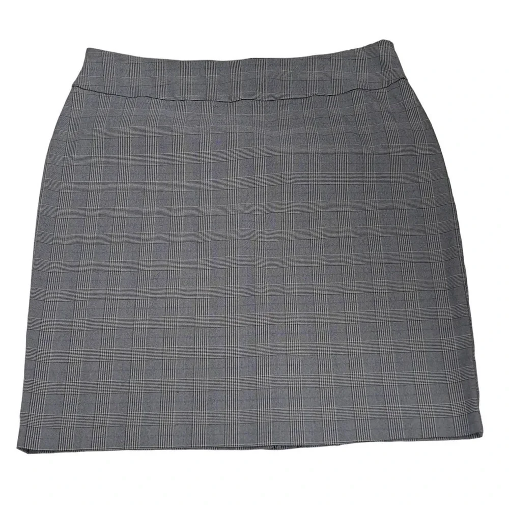Soho apparel pencil Skirt Grey Plaid Career XL